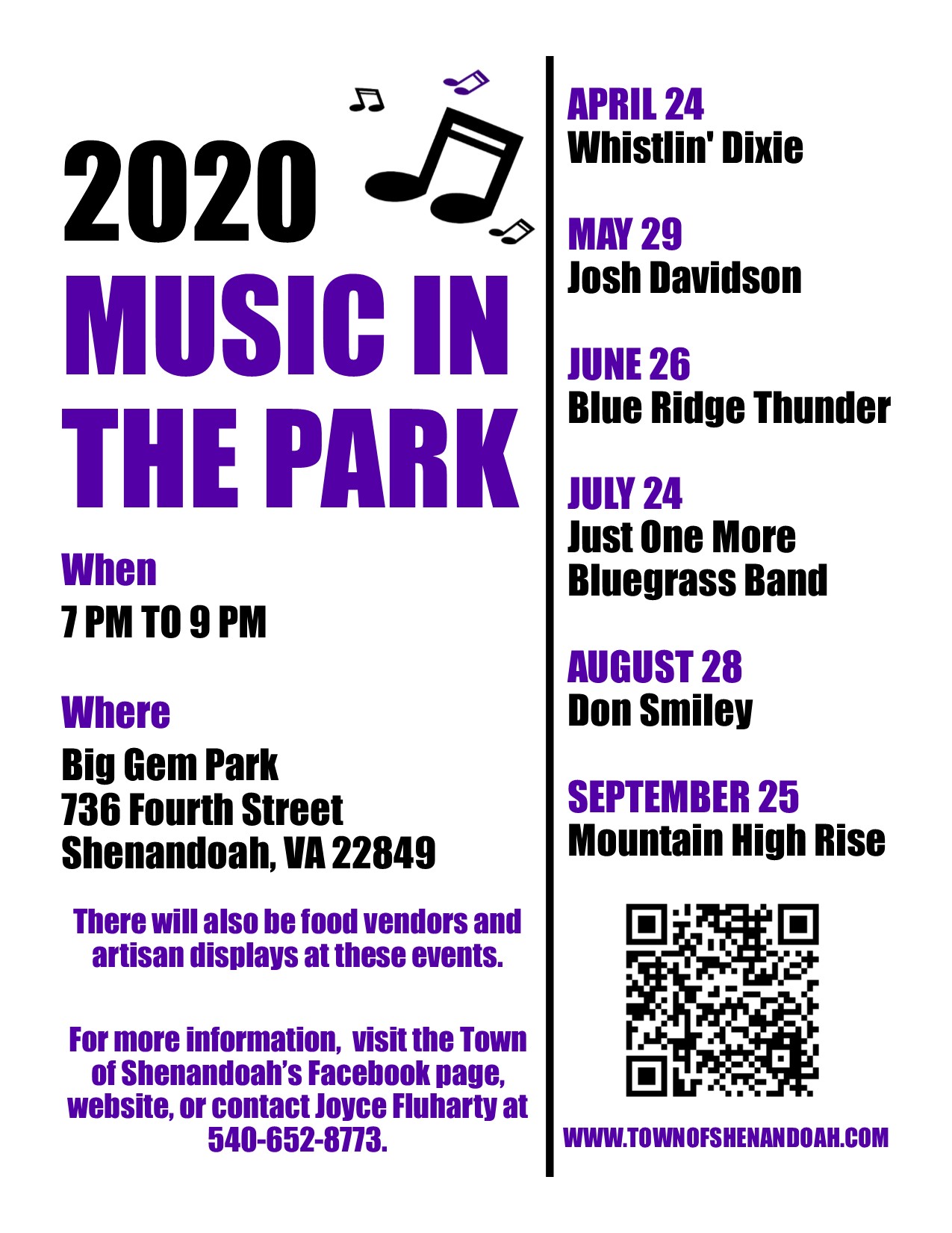 Music in the Park LurayPage Chamber of Commerce
